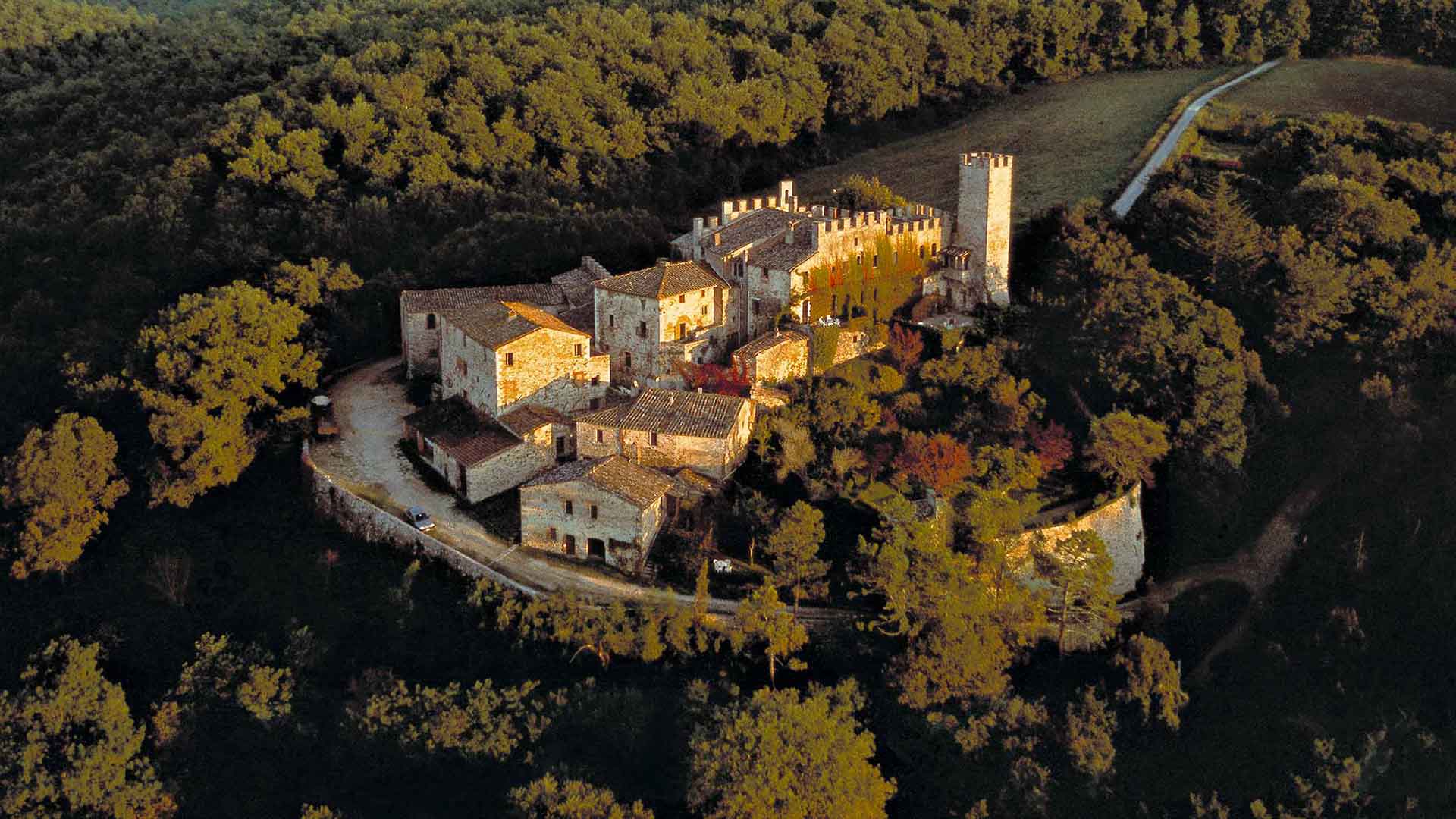 A medieval castle nestled in the Chianti hills of Tuscany